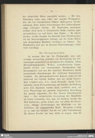 Die Photogrammetrie