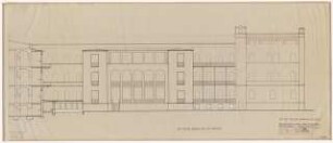 Evangelisches Diakonissenkrankenhaus Bethanien, Berlin-Kreuzberg Umbau. Hauptgebäude: Nordansicht