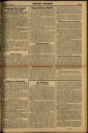 Zweite Ausgabe vom Freitag, den 31. Juli 1942.