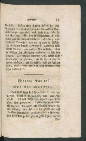 Viertes Kapitel. Von den Wundern