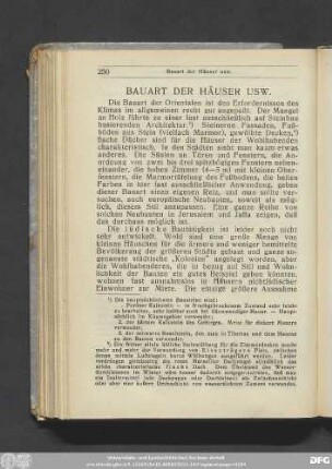 Bauart Der Häuser Usw.