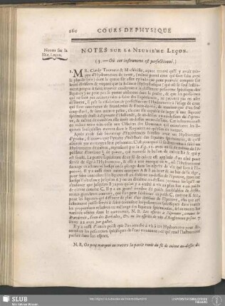 Notes Sur La Neuvième Leçon