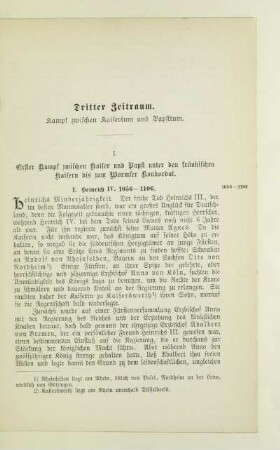 Dritter Zeitraum. Kampf zwischen Kaisertum und Papsttum