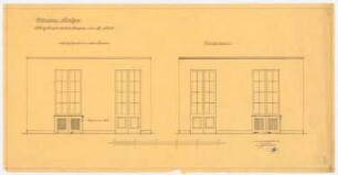 Wohnhaus Kretzer, Berlin-Tiergarten: Damenschlafzimmer und Wohnzimmer: Heizkörperverkleidung 1:25