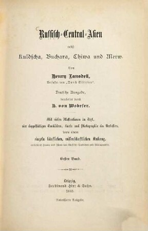 Russisch-Central-Asien : nebst Kuldscha, Buchara, Chiwa und Merw, 1