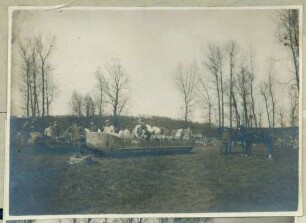 Foto einer Brückenbauübung bei Savigny-sur-Aisne