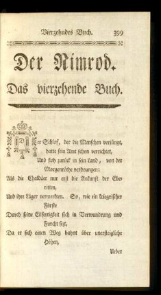Der Nimrod. Das vierzehende Buch