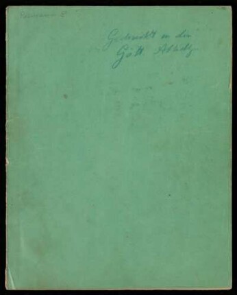 Trigonometrische Reihen, Göttingen, 1854 [u. o.D.] : Über die Darstellbarkeit einer Function durch eine trigonometrische Reihe : [Habilitationsschrift von 1854] [Bl. 1-28] ; Trigonometrischen Reihen [Bl. 37-72]