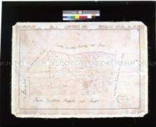 Katasterkarte der Feldmark Pargow, Regierungsbezirk Stettin, angefertigt im April 1815