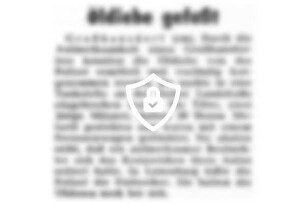 Öldiebe gefaßt