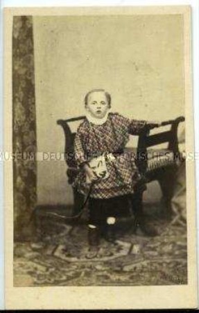 Kind im karierten Kleid, Carte de Visite