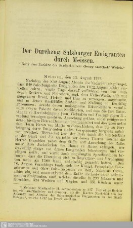 Der Durchzug Salzburger Emigranten durch Meißen