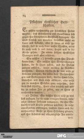 Pflichten christlicher Herrschaften.
