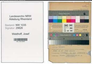 Entnazifizierung Josef Westhoff , geb. 28.08.1920 (Bergbaubeflissener)