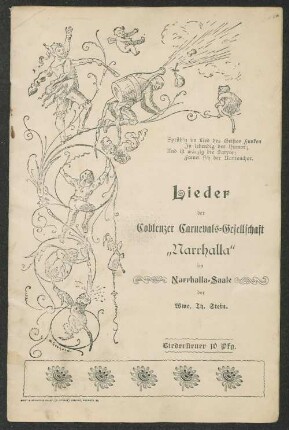 Lieder der Coblenzer Carnevals-Gesellschaft "Narrhalla"