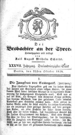 43. Stueck, 22. Oktober 1838