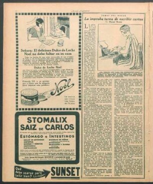 La ímproba tarea de escribir cartas : Temas del hogar
