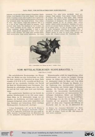 Vom mittelalterlichen Schnurmantel
