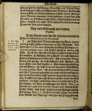 Nutz und Gebrauch aus beyden Stücken.