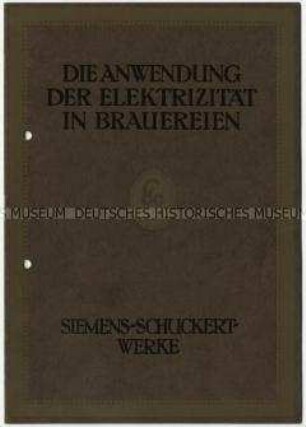Die Anwendung der Elektrizität in Brauereien