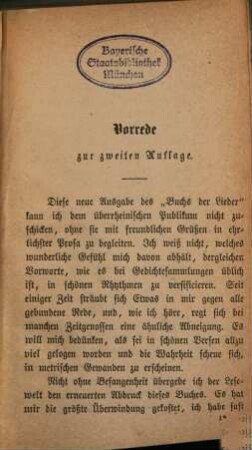 H. Heines sämmtliche Werke, 15. Dichtungen ; 1, Buch der Lieder