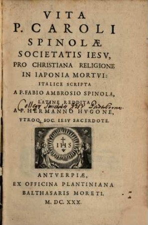 Vita Caroli Spinolae