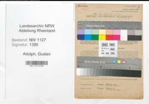 Entnazifizierung Gustav Adolph , geb. 18.04.1901 (Werkmeister)