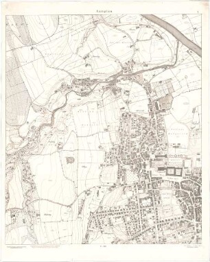Fischer, Theodor; Kempten / Allgäu (Bayern); Generalbaulinienplan - Lageplan