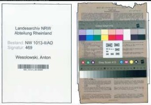 Entnazifizierung Anton Wesolowski , geb. 04.05.1919 (Angestellter)