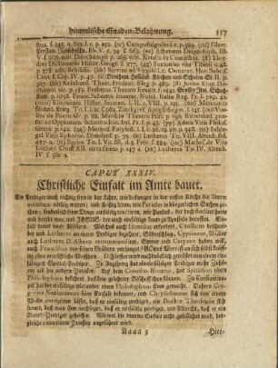 Caput XXXIV. Christliche Eindalt im Amte bauet