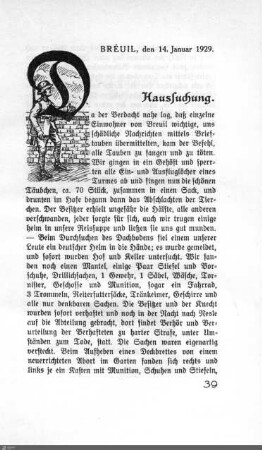 Haussuchung.