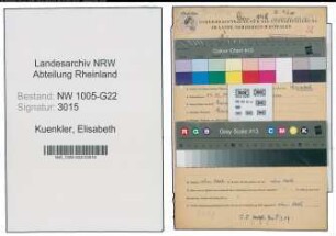 Entnazifizierung Elisabeth Kuenkler , geb. 14.12.1902 (Milchhaendlerin)