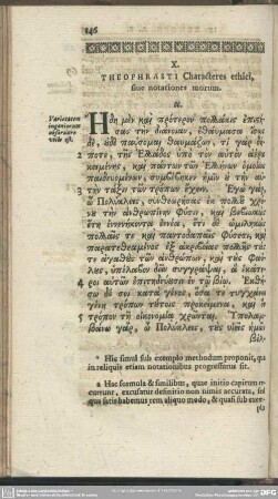 X. Theophrasti Characteres ethici, sive notationes morum
