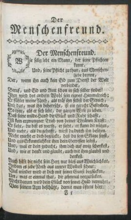 Der Menschenfreund