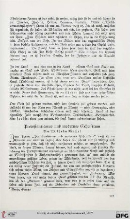 Protestantismus und modernes Schrifttum