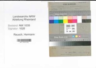 Entnazifizierung Hermann Reusch , geb. 00.00.00 (Direktor)