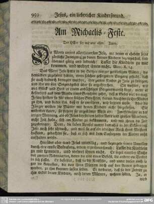 Am Michaelis-Feste