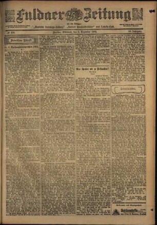 Zweite Ausgabe vom Mittwoch, den 03. Dezember 1902.