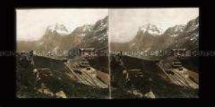 Bahnstrecke und Station von Kleine Scheidegg