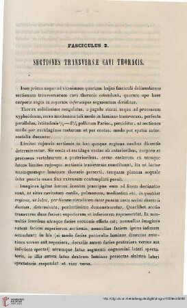 Fasciculus 2: Sectiones transversae cavi thoracis
