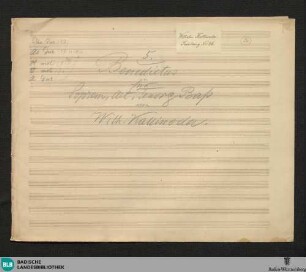 Benedictus - WK Mus.Ms. 26 d : T, org; d