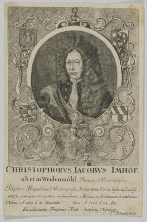 Bildnis des Christophorus Iacobus Imhof