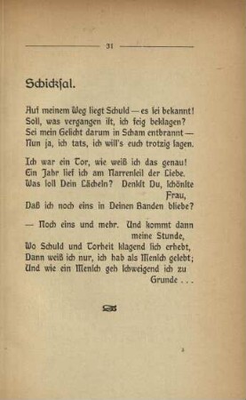 Schicksal.
