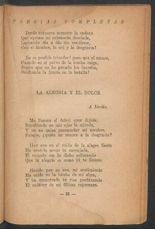 La alegría y el dolor