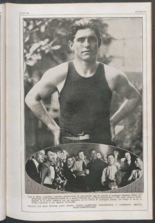 Match de box entre Luis Angel Firpo, campeón argentino, y Gumboat Smith, norteamericano.