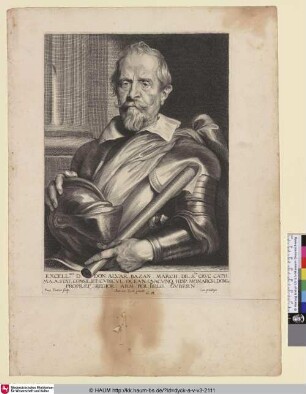 Don. Alvar. Bazan [Porträt des Generals Álvaro de Bazán; Alvaro Bazan; Portret van de commandant Don Álvaro de Bazán]