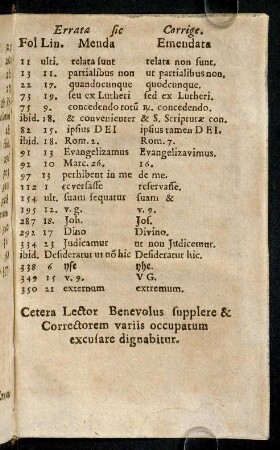 Errata sic Corrige