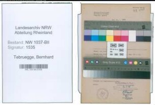Entnazifizierung Bernhard Tebruegge , geb. 27.08.1899 (Verwalter)