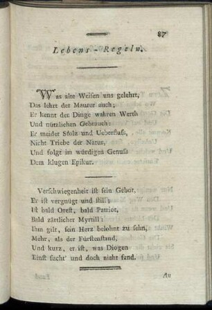 Lebens-Regeln.