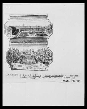 Chantilly, Schlosspark, Orangerie und Kaskaden